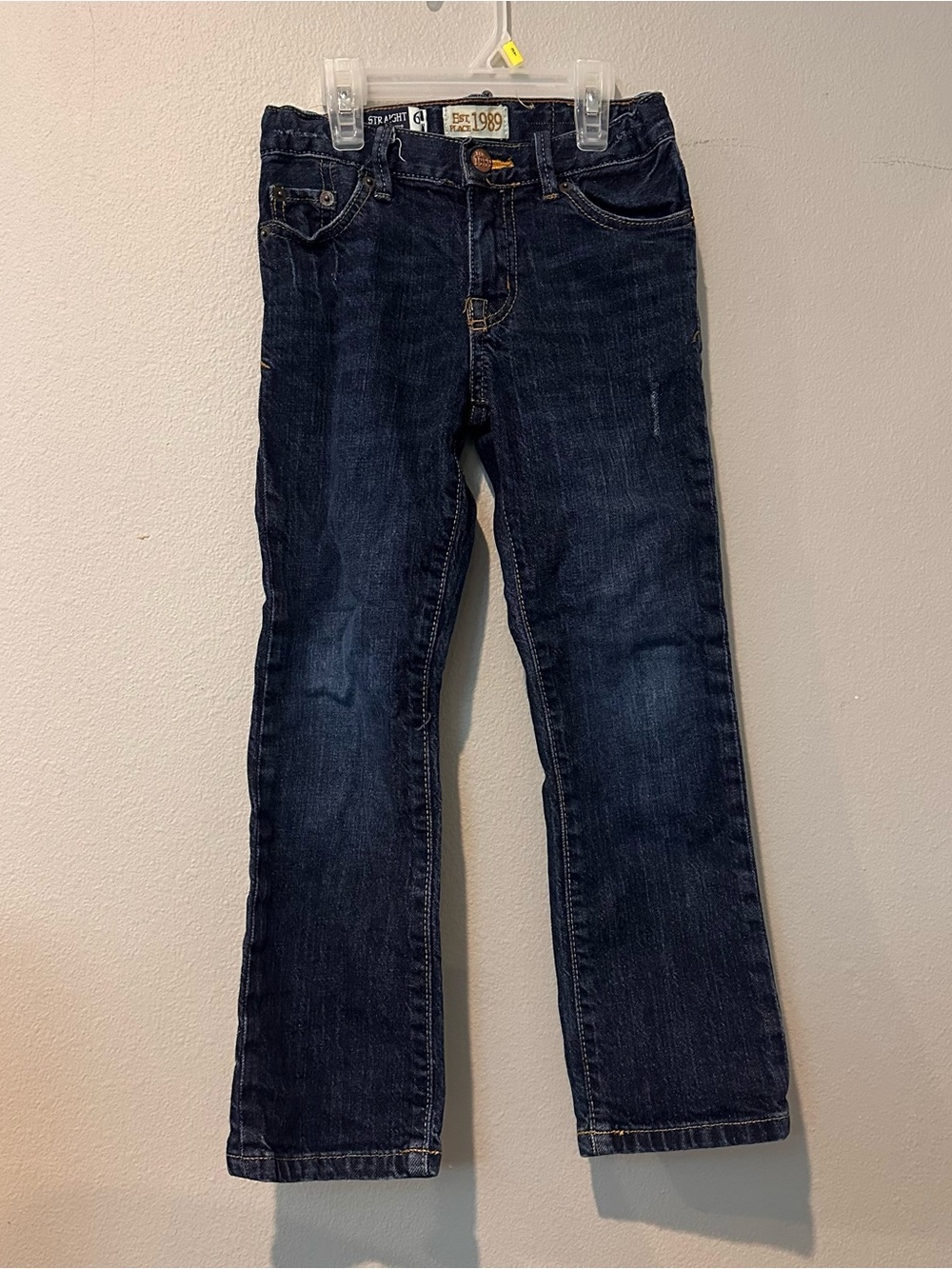 Kids Dark Wash Straight Jeans - Classic Everyday Denim